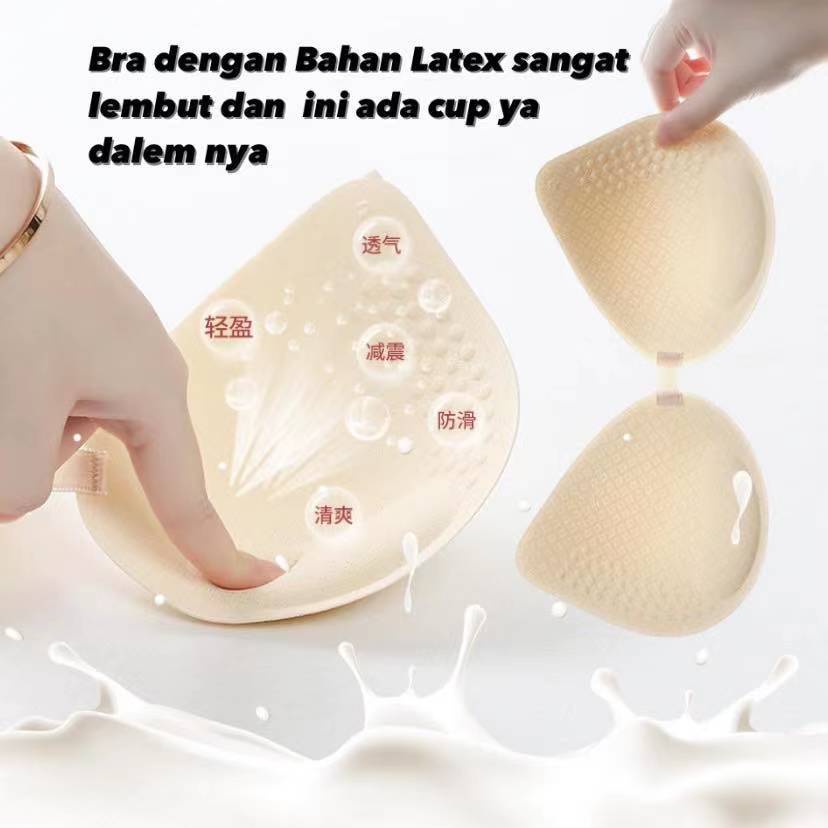 BIG SIZE sport bra model seamless bahan Latex Renda produk terbaru