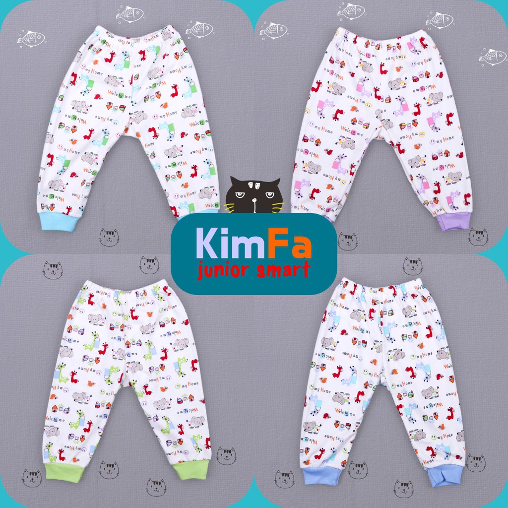 Kimfa (Isi 4pcs) Celana Pampers Panjang Bayi Newborn cewek dan laki laki 0 6 bulan SNI
