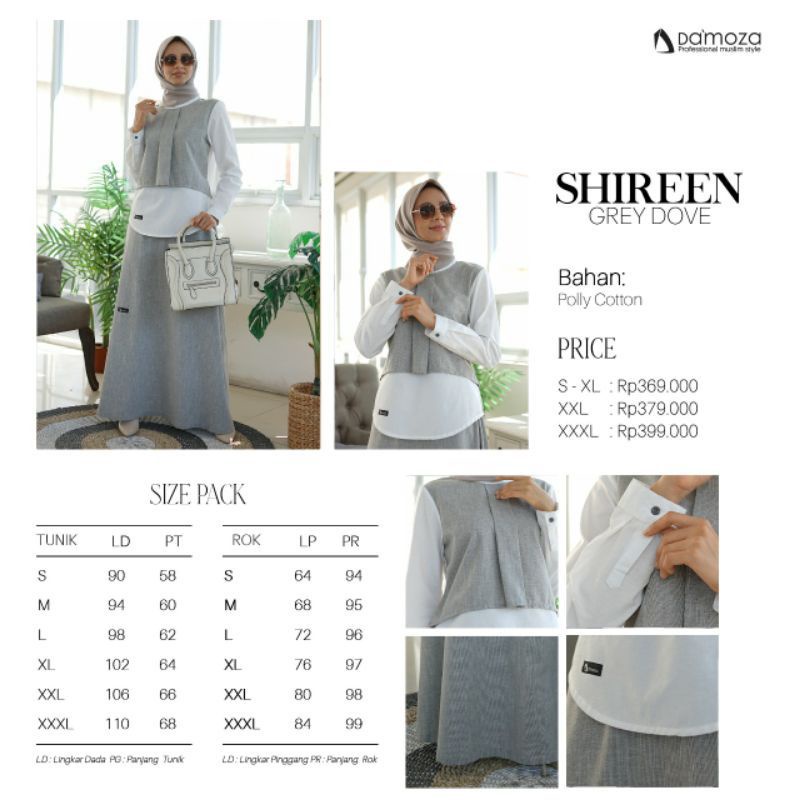 GAMIS DAMOZA SHIREEN GREY DOVE SHIREN