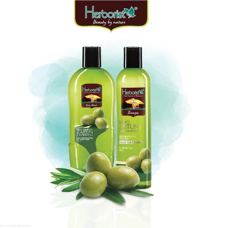 Herborist sampo&sabun (shampo&body wash) zaitun/aloe/frangipani