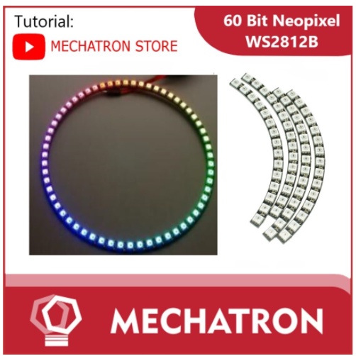 60 Bit LED WS2812 5050 RGB LED Ring Lamp Light Neopixel Arduino 60Bit