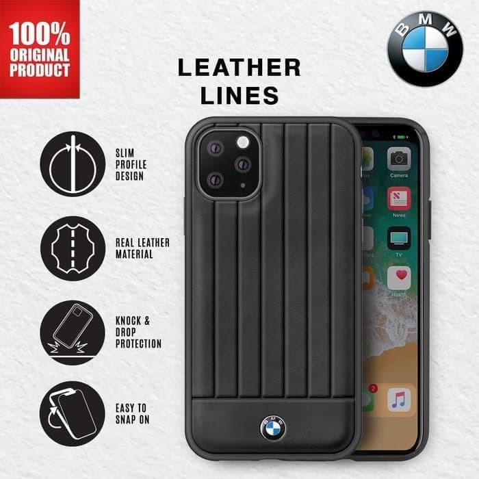 BMW Original - Leather Lines Case iPhone 11 Pro 5.8 inch - Black