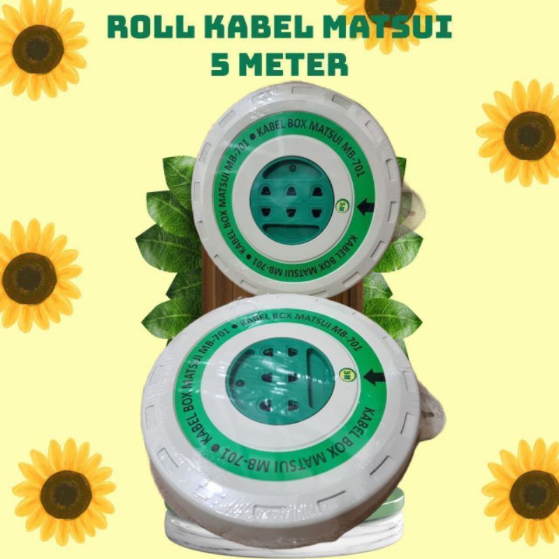 Rol kabel matsui 3Lubang panjang kabel 5Meter