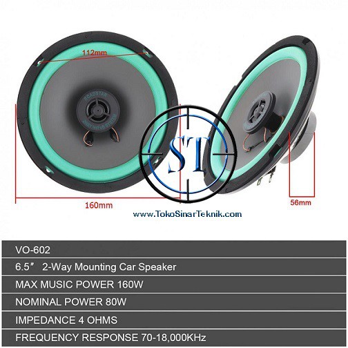 Speaker Subwoofer ROADSTAR 5 Inch 100W / 6.5 Inch 160W Audio Music Mobil Full Range 4inch 5inch 6.5inch