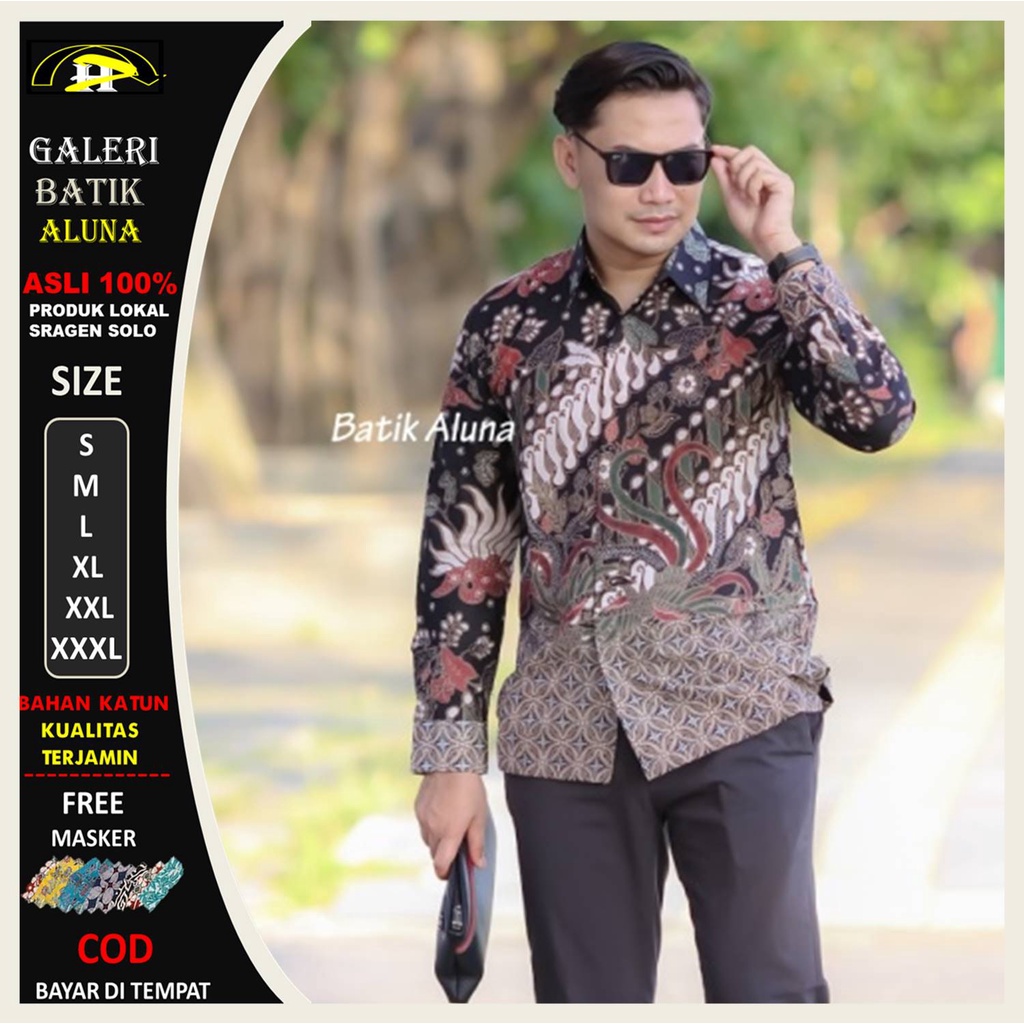 Kemeja Batik Pria Lengan Panjang Batik Pria Baju Batik Pria Lengan Panjang Modern Ads 014