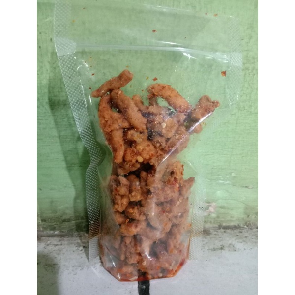 

usus goreng krispi pedas