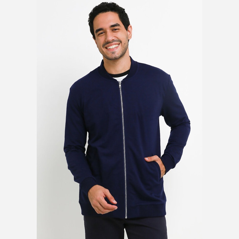 Tolliver Relaxed Bomber Jacket Pria