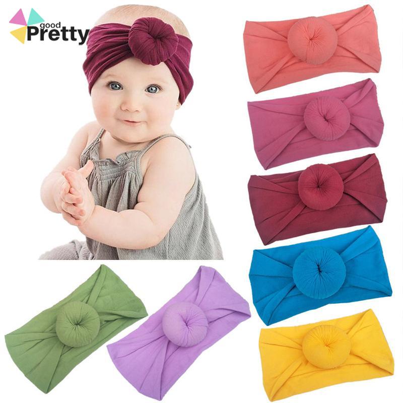 Bayi headwear headwear lebar rambut bow bow kepala syal bola lembut - PD