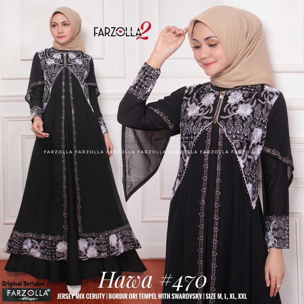Abaya Turkey Abaya Arab Fashion Wanita Hawa #470 Farzolla