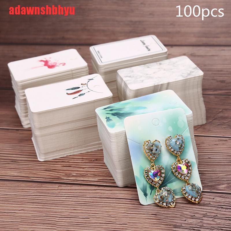 100pcs/lot Kartu Kalung Dan Anting Bahan Kertas Untuk Packing Display