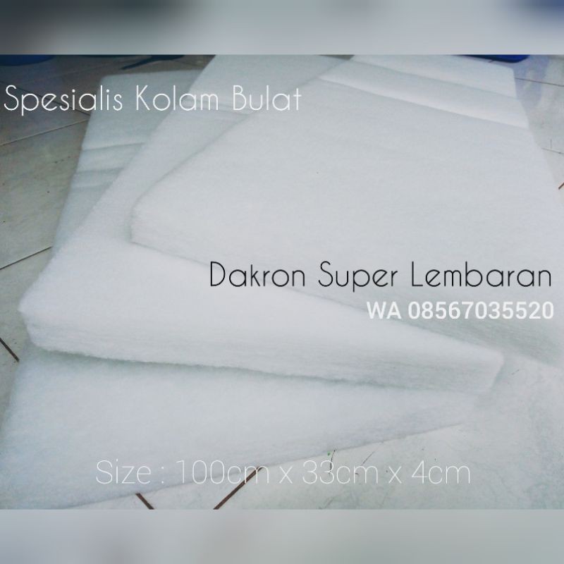 Dakron Super Lembaran / Busa Filter / Kapas Filter