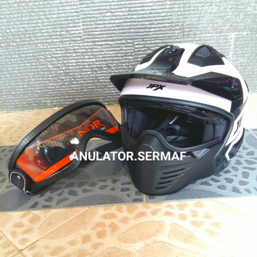 kaca helm Jpx mx 726r 726 R double visor jp helmet anulator motor jpx jpn