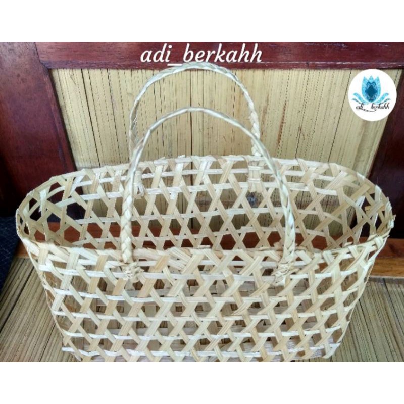 anyaman bambu tas hampers