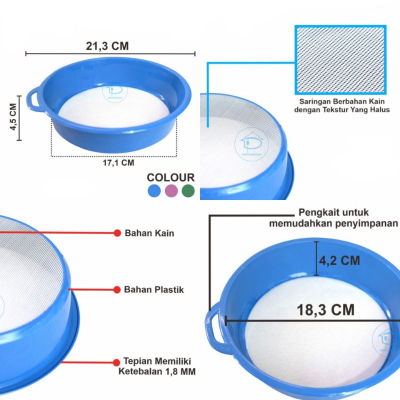 Saringan Santen Santan Kelapa Plastik 25cm Ayakan