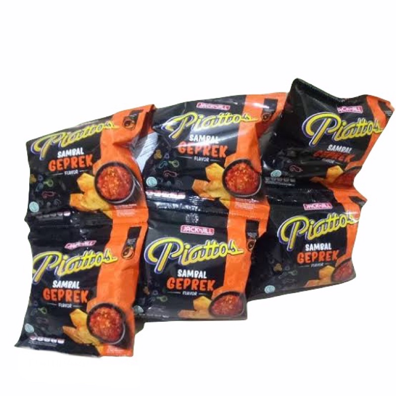 

Piattos Snack Kentang 11 gram (1 renceng isi 10 pcs) / Piattos rasa geprek dan sapi panggang