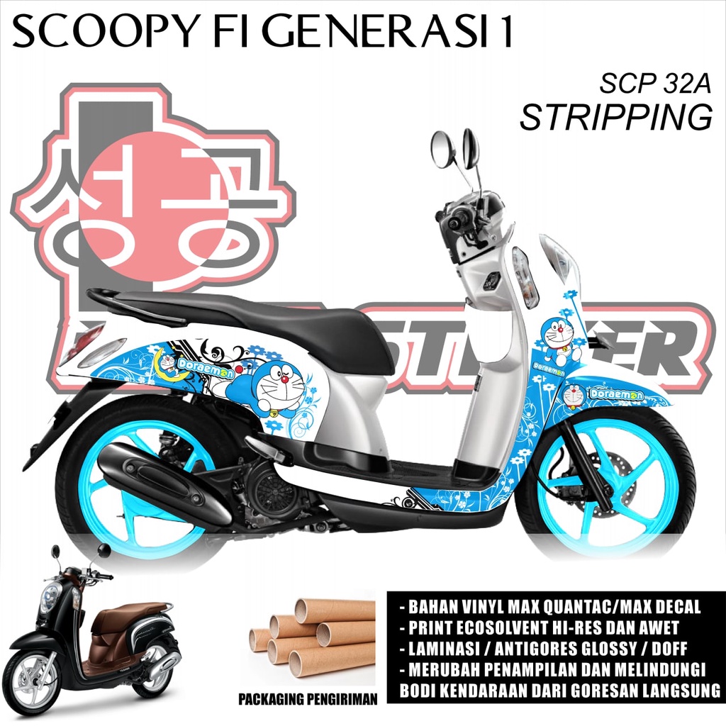 DECAL STICKER SCOOPY FI 2013 2014 2015 2016 DORAEMON SCP 32A
