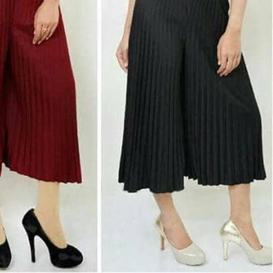 ⅎ Celana Kulot Plisket 3/4 Wanita Celana Pendek Plisket Kulot Wanita Kulot Pendek Plisket Premium ☂