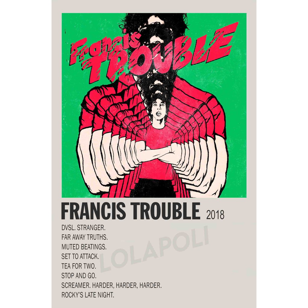 Poster Cover Album Francis Trouble - Albert Hammond Jr.