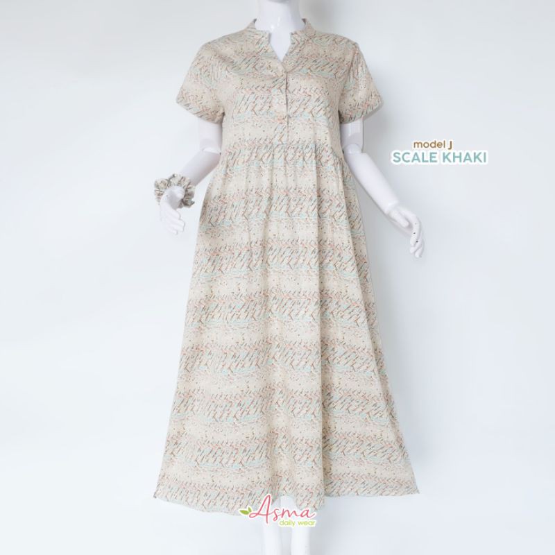 MODEL J SCALE KHAKI Homedress Daster Asma daily wear Asma dailywear Asmadailywear