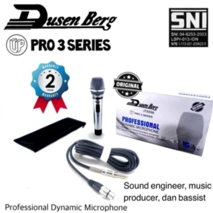 Microphone Mic Kabel Dusenberg UP PRO 3 Series Vokal Dynamic Original