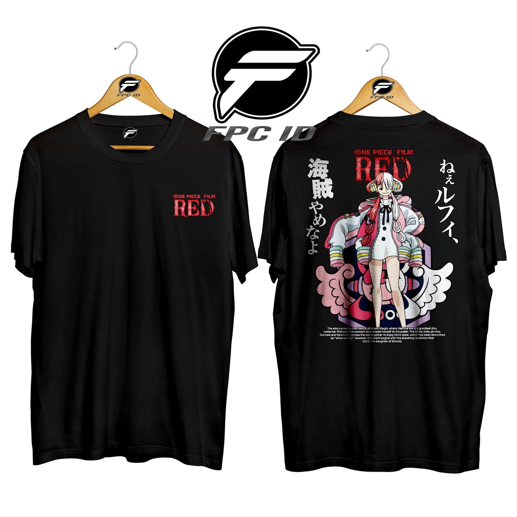 Kaos Anime One Piece Film Red Uta Cotton Combed 30s Pakaian Distro Jumbo Pilihan Favorit Fpc Id