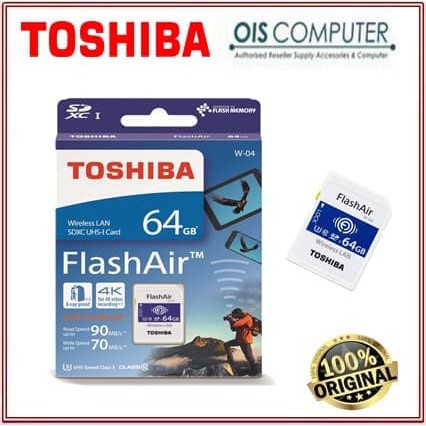 TOSHIBA Flash Air 64GB Wifi SD Card Wireles LAN Flash Air TSH W04 10