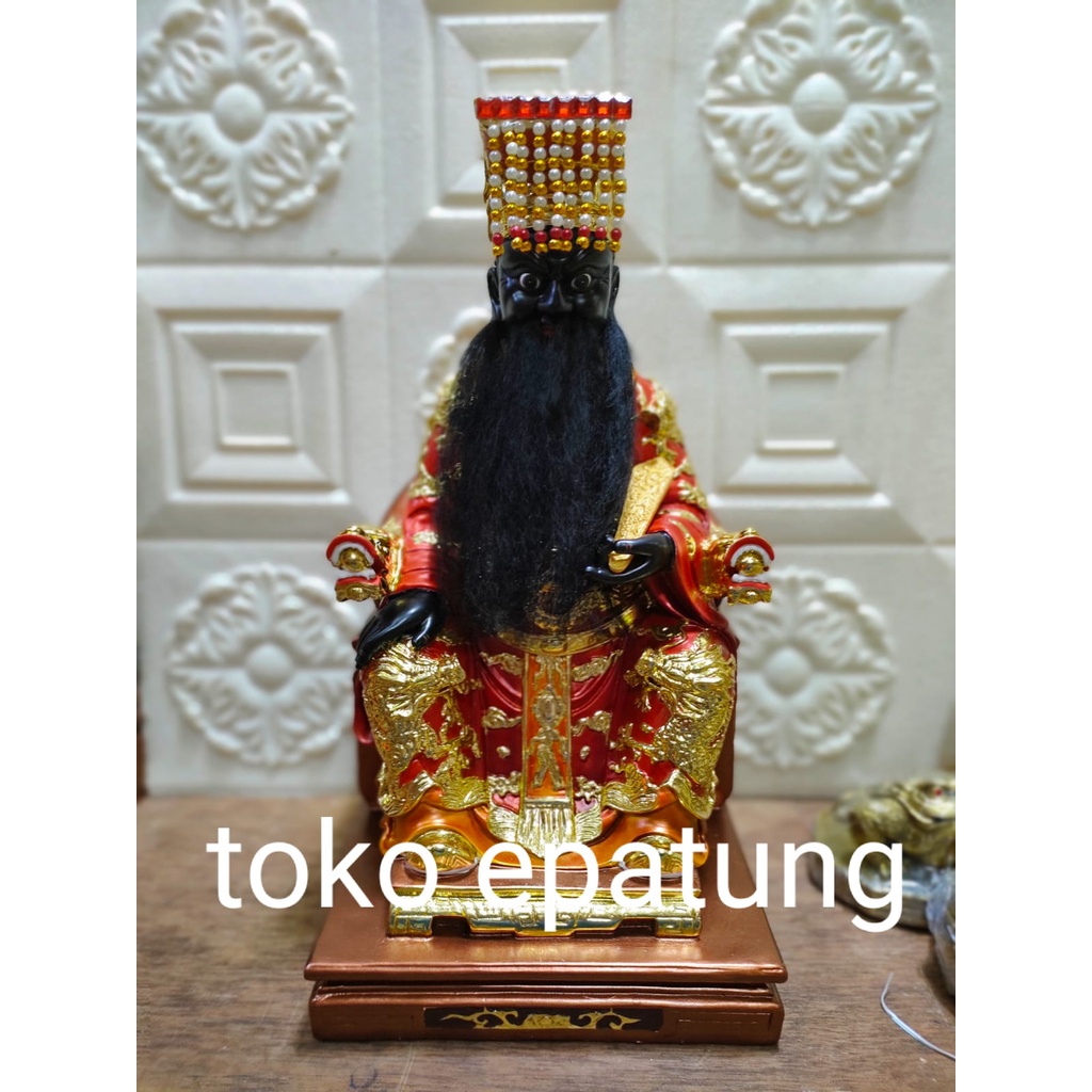 patung raja neraka / giam lo ong - fiber -16 inch (l)