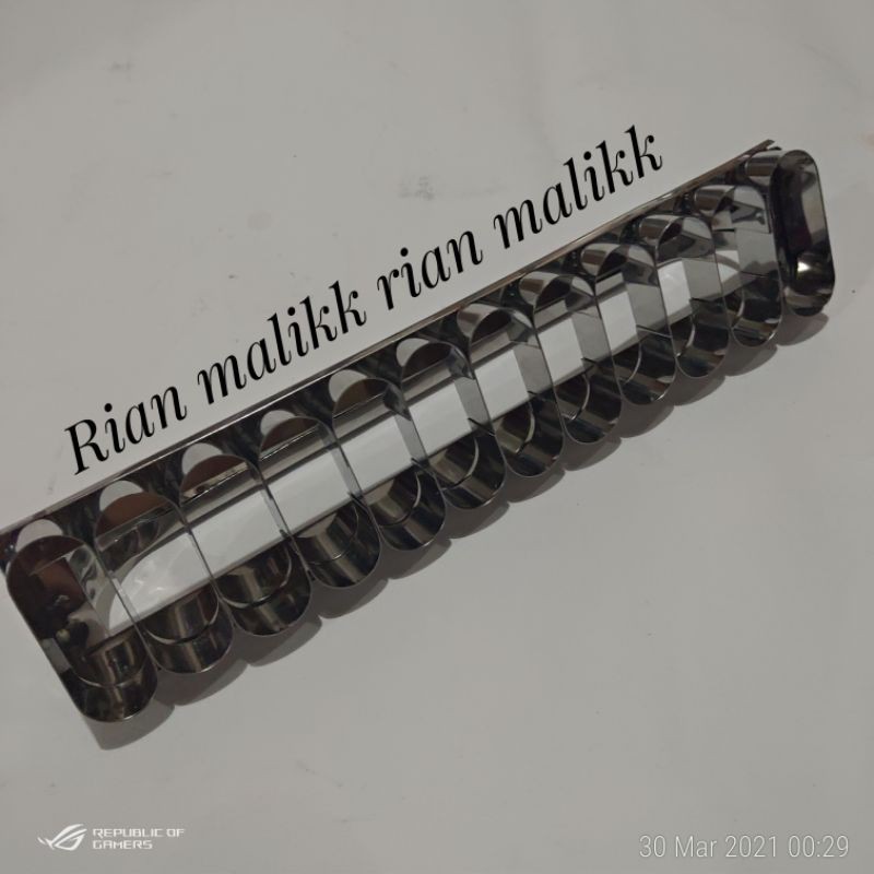 cetakan kue kering kue kacang kastenggel ukuran besar motif oval bahan stainless