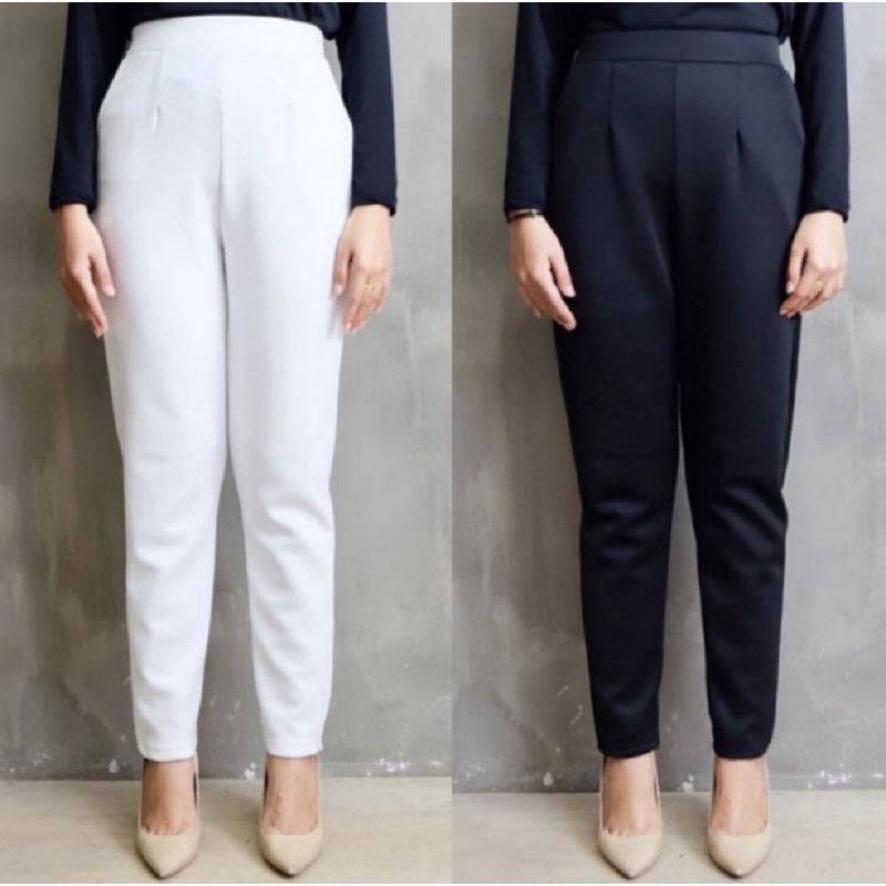 CELANA SCUBA BASIC PANTS/CELANA KERJA WANITA /SIZE S M L XL XXL