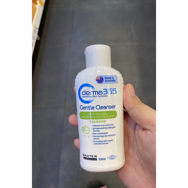 Derma 365 gentle cleanser 100ml sensitive skin solution derma 365