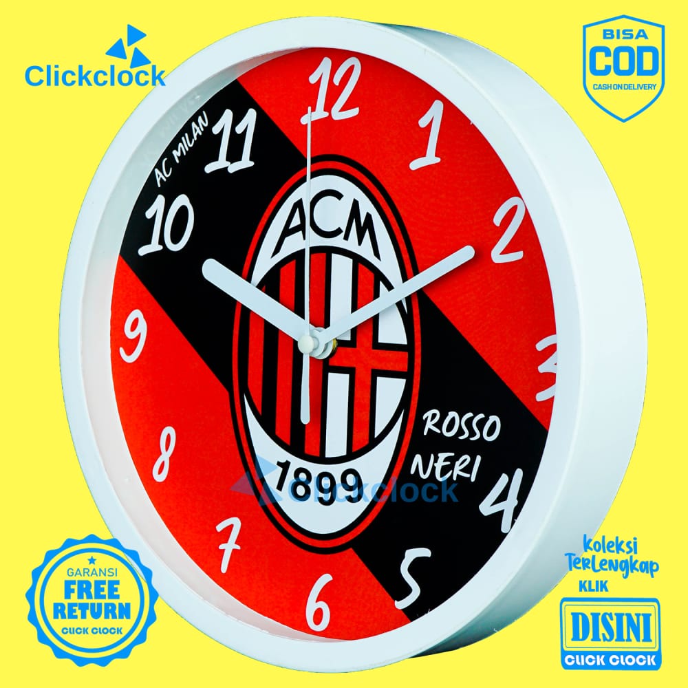 Jam Dinding Quartz Club Bola NN3368 Besar Dekorasi Dinding Murah