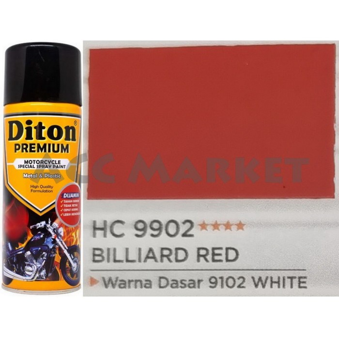 Pilox Diton Premium Pilok Pylox Harley Merah Billiard Red 9902