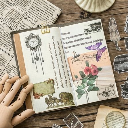 

Code194 Washi Paper Sticker - Stiker Washi Antique Deco Series 60Pcs