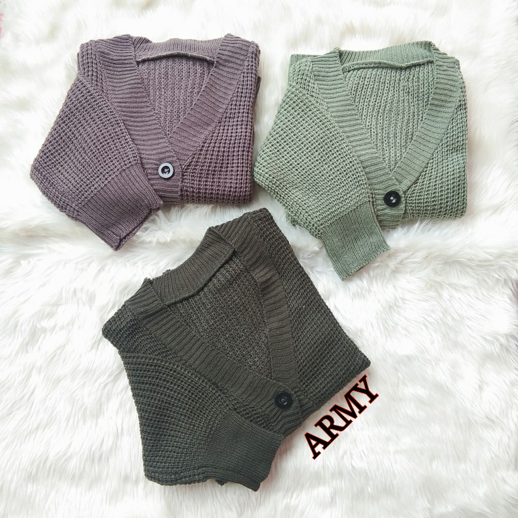 Cardi Rajut oversize - Nakara Cardigan Rajut Premium  - Cardi Rajut oversize - kardigan crop 7 gate.-CROP ARMY
