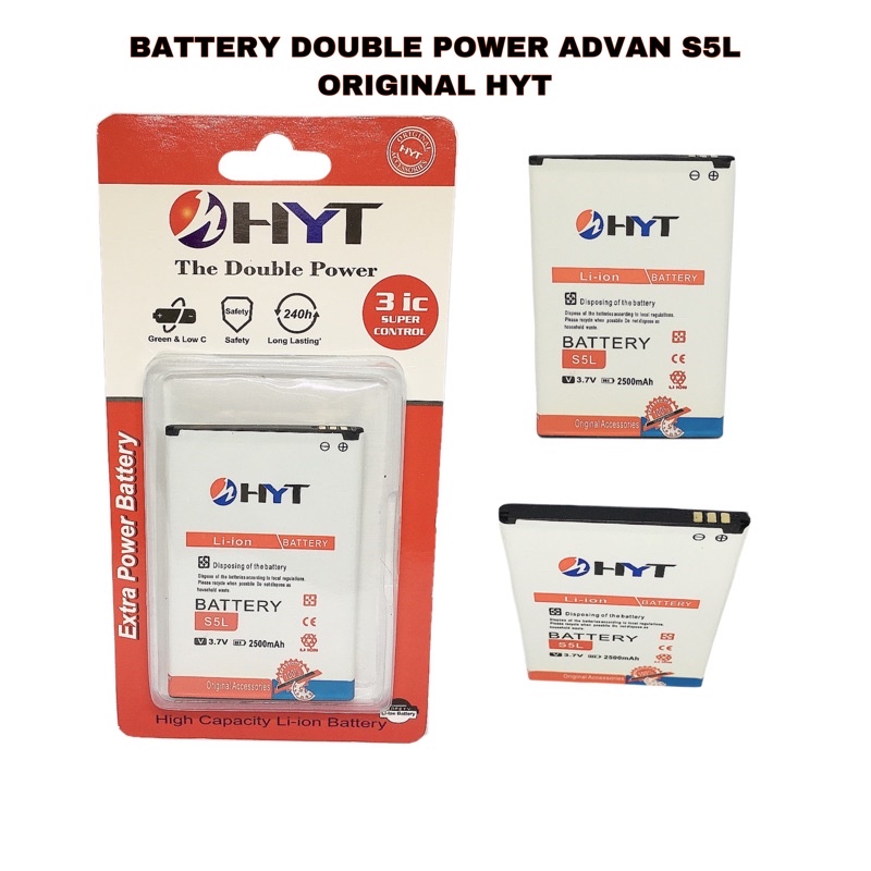 BATTERY BATERAI DOUBLE POWER ADVAN S5L ORIGINAL HYT