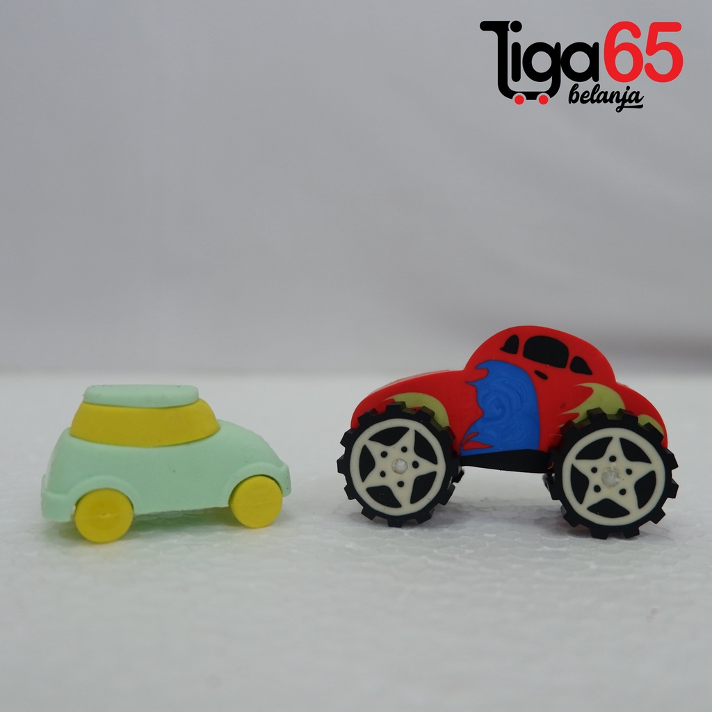 365 Cartoon Eraser #41164 Penghapus Set Car Shape / Penghapus Kartun Isi 2 pcs