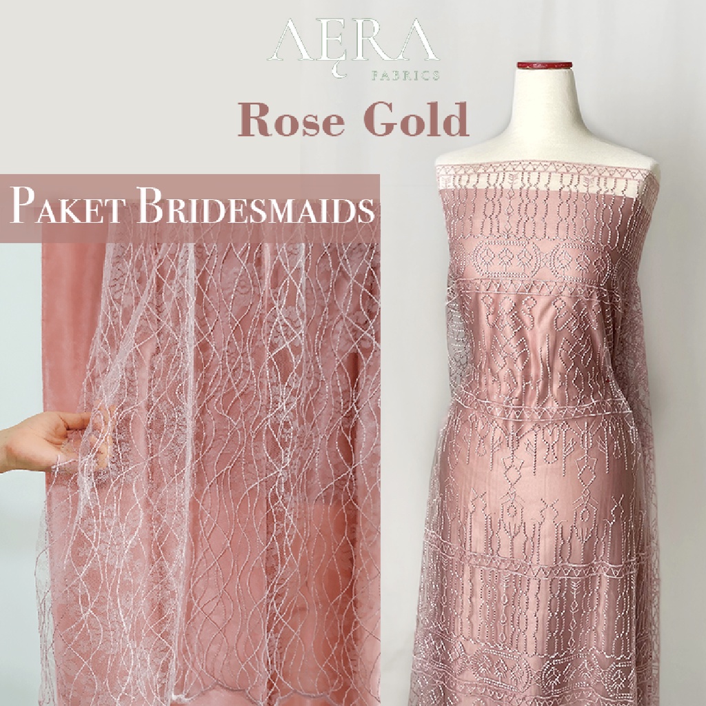 Paket BRIDESMAID PREMIUM / Seragam Keluarga/ Lamaran/ Wisuda - ROSE GOLD