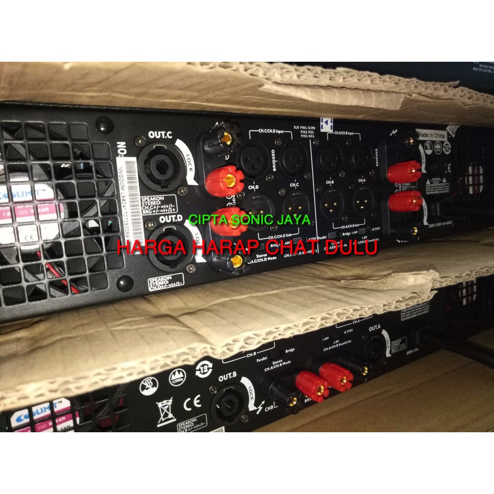 (PETI KAYU) POWER AMPLIFIER WISDOM 4 CANEL LX1004 PROFESIONAL BARU ORIGINAL GARANSI