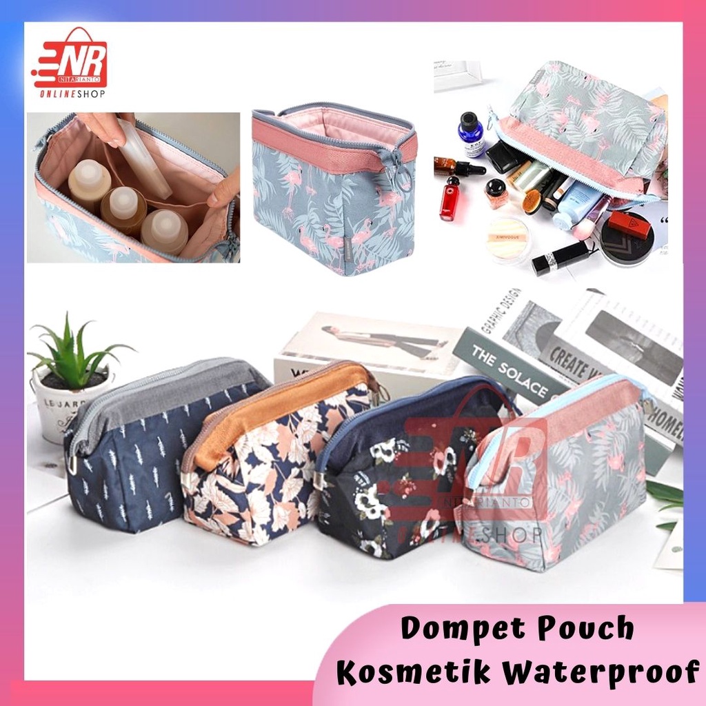 Dompet Pouch Kosmetik / Charming water resistant cosmetic cube pouch / tas  kosmetik