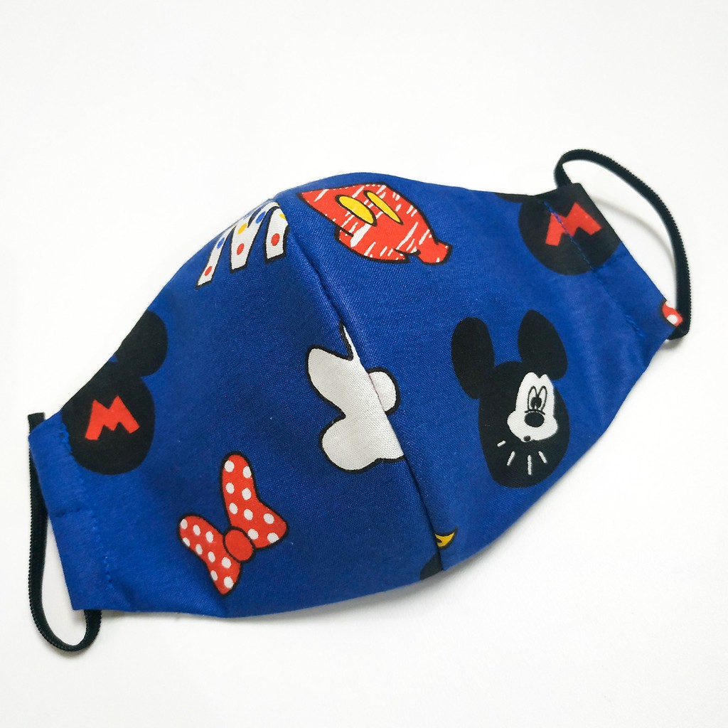 Masker Katun Motif ( Mickey Biru )