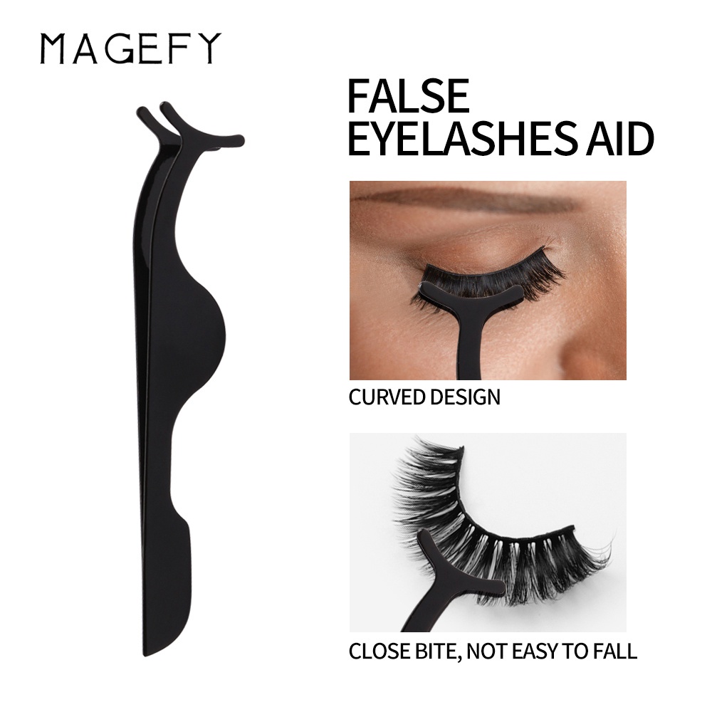 MAANGE Eyelash Curler Pinset Palsu Bulu Mata Hitam Fake Eyelashes 5485