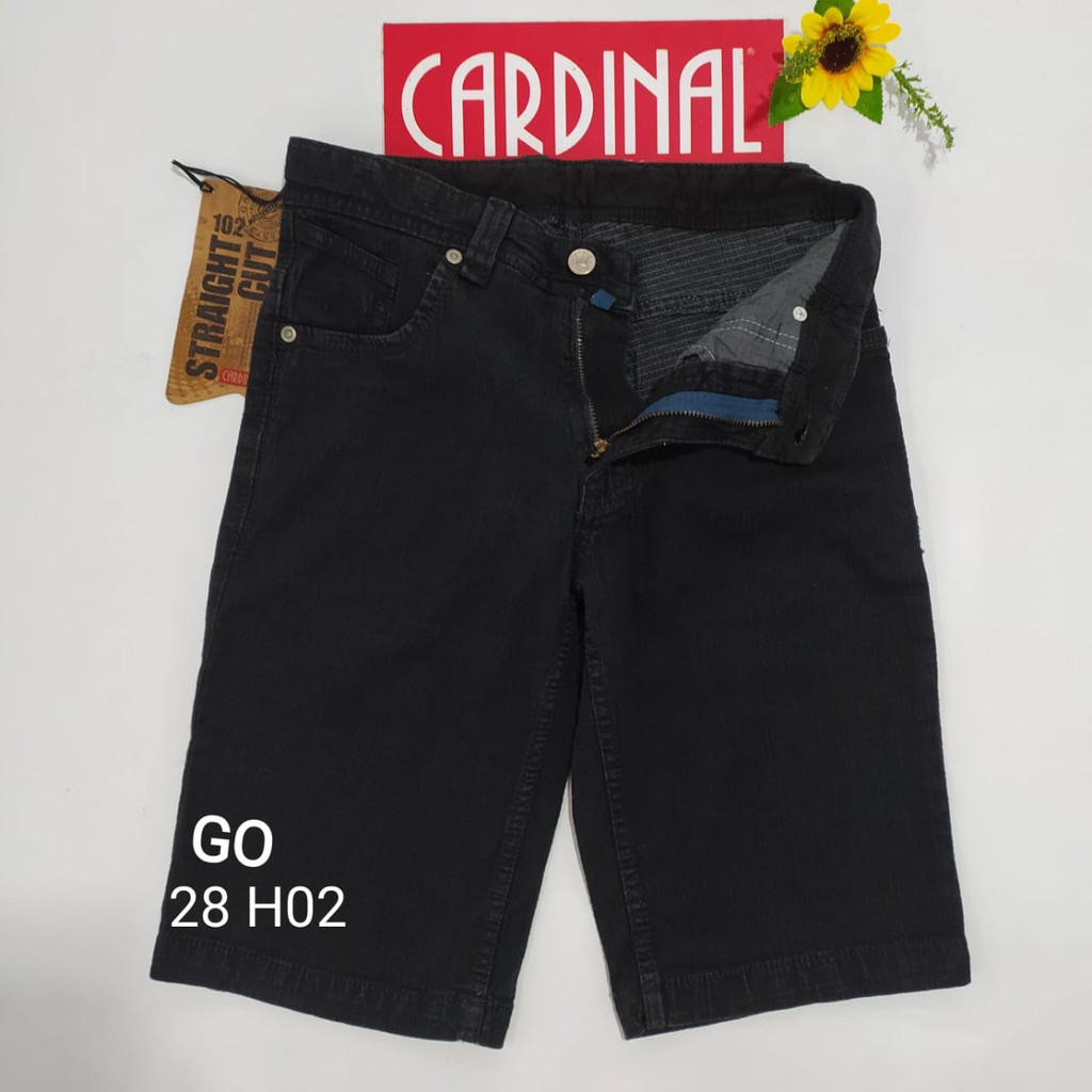 gof 28-CBV CARDINAL JEANS Celana Pria Celana Pendek Bermuda Casual Sobek Slimfit Reguler Fit Reguler