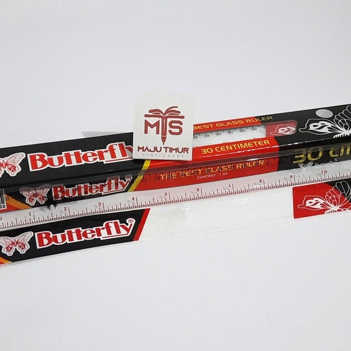 

Bergaransi Penggaris Plastik Butterfly 30Cm Bagus