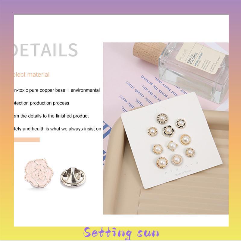 Tak Terlihat Tanpa Tombol Jahit Pakaian Wanita Yang Dapat Dilepas Sweater Kemeja Kardigan Dekorasi TN