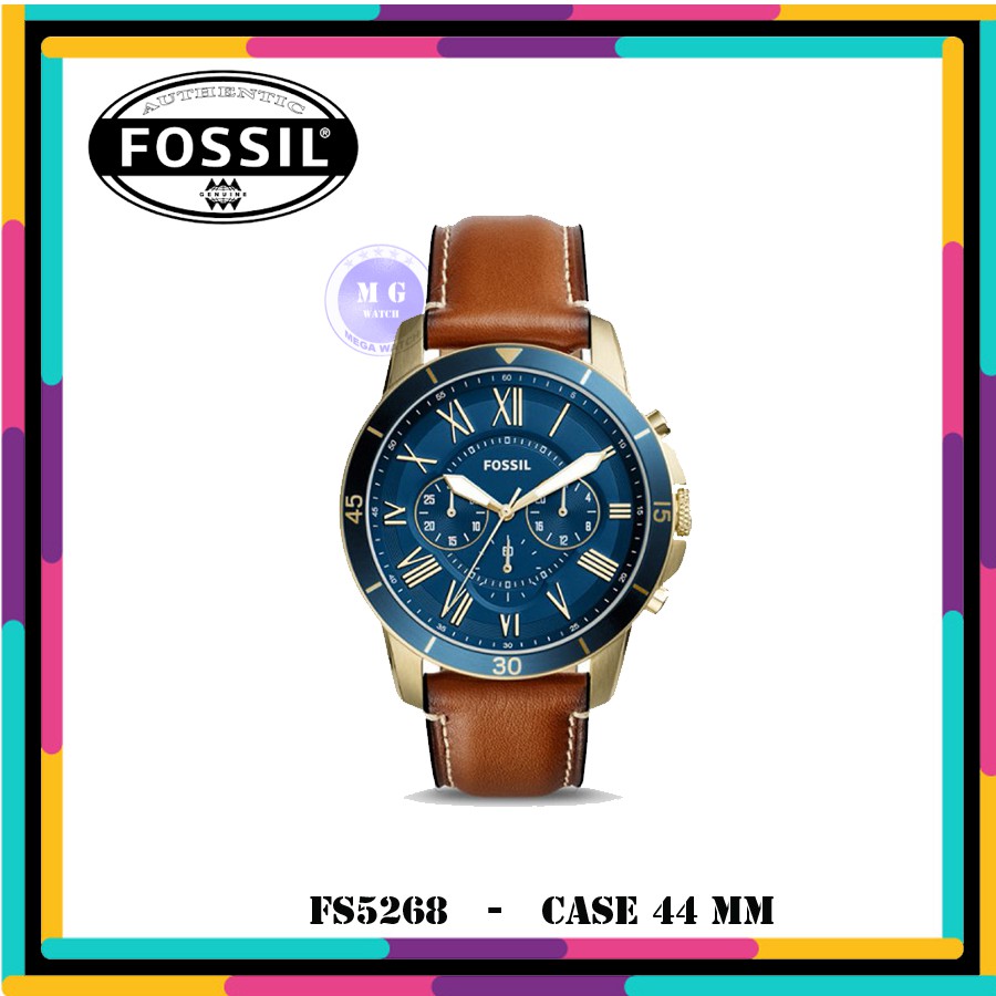 Jam Tangan Pria Fossil Original FS5268 Grant Blue Dial Chrono MURAH