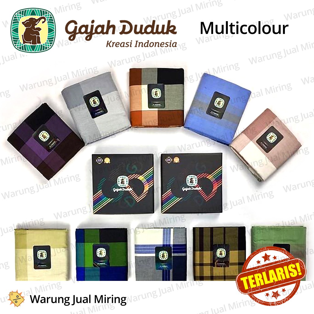 Sarung GAJAH DUDUK Multicolour Multi Color Kain Tenun