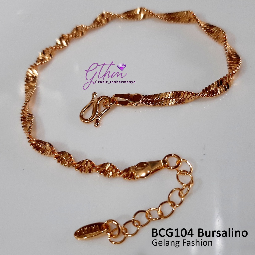 Gelang Tangan Wanita Bursalino Perhiasan Fashion import Premium Anti Karat bcg104