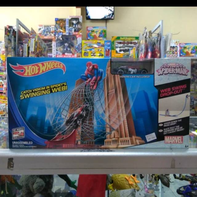 hot wheels spiderman track