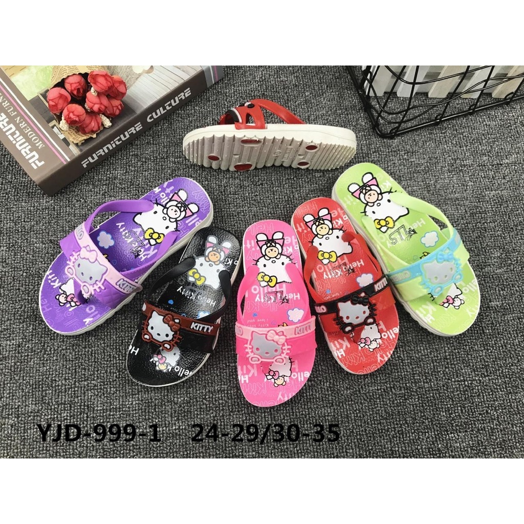 Sandal Jepit Anak Permpuan Karakter hello kittty lucu import Karet yjd 999 1k