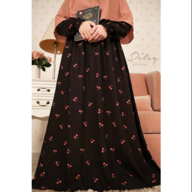 Cherry Jetblack Nightgown size Jumbo Ditsy Edisi Agustus 2020